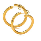 Popular Gold Plating Smooth Circle Earrings Chic Fade Never Fade Stainless Steel round Circle Hoop Earrings My Store