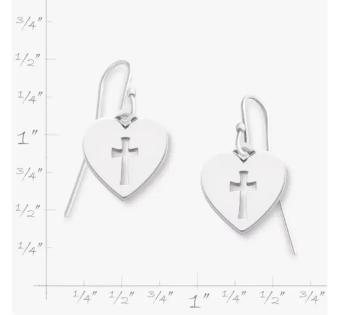 Crosslet Heart Dangle Earrings James Avery