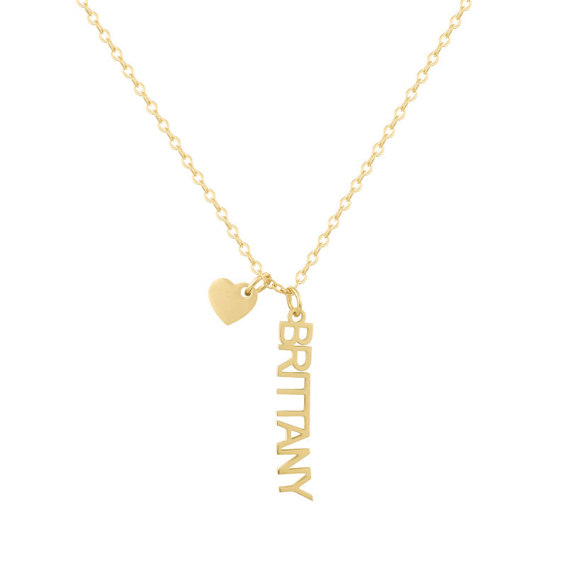 Custom/Personalized Mini Vertical Charm Nameplate Necklace Lee