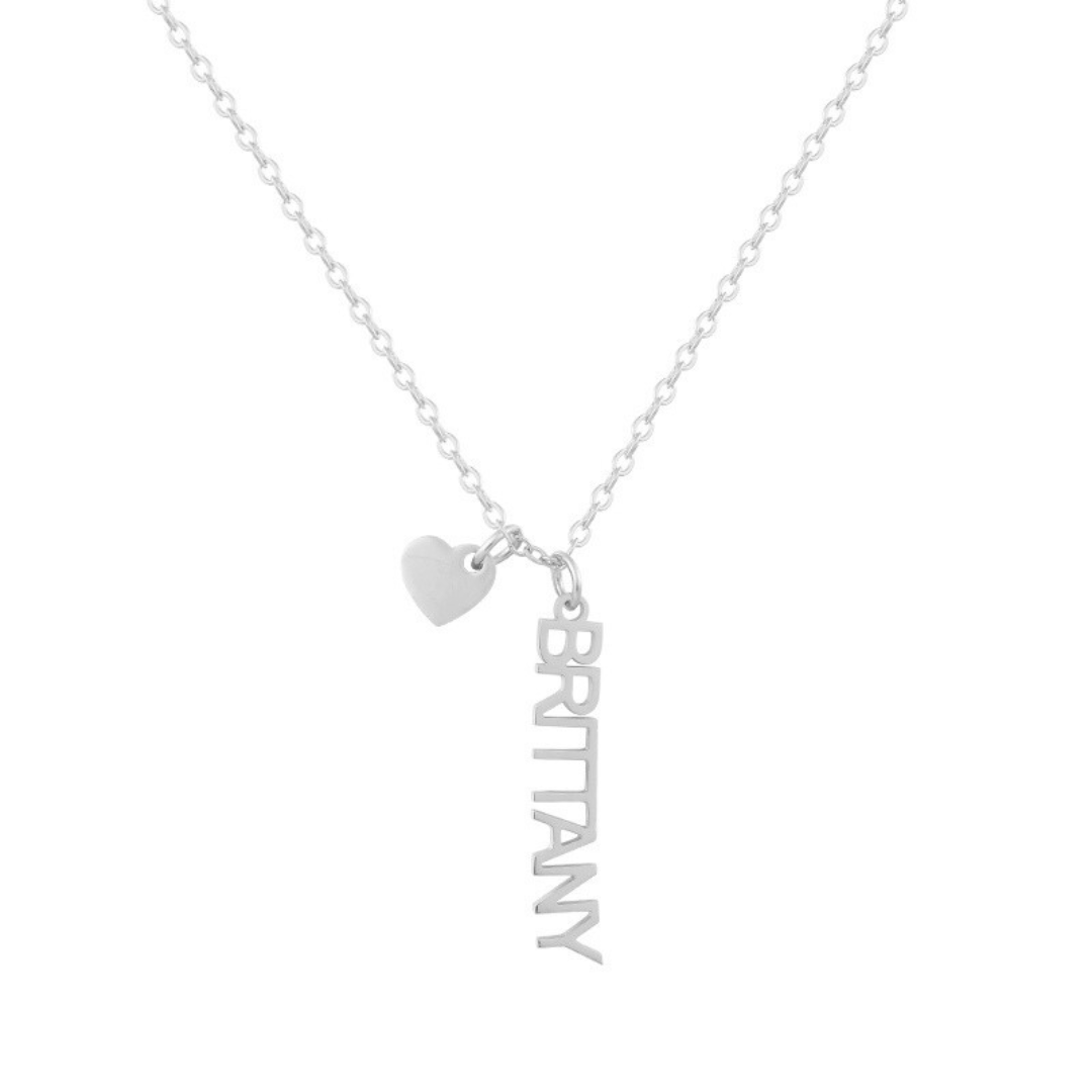 Custom/Personalized Mini Vertical Charm Nameplate Necklace Lee