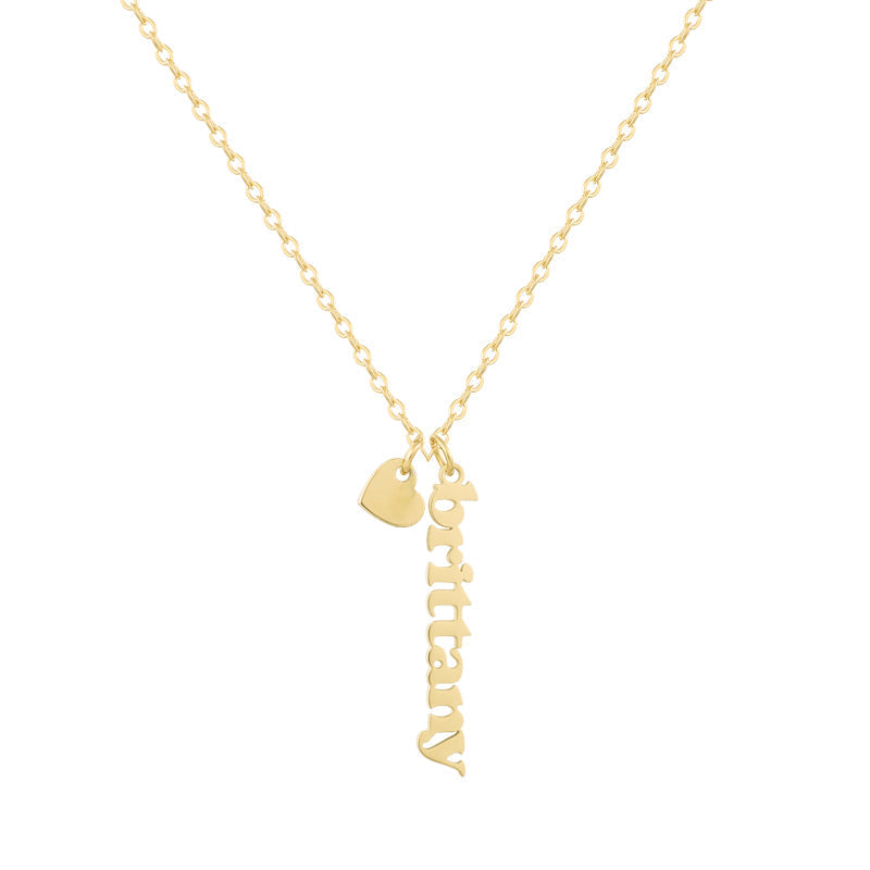 Custom/Personalized Mini Vertical Charm Nameplate Necklace Lee