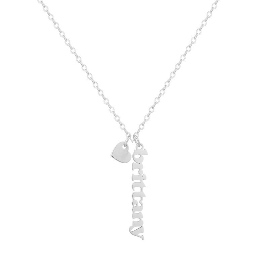 Custom/Personalized Mini Vertical Charm Nameplate Necklace Lee