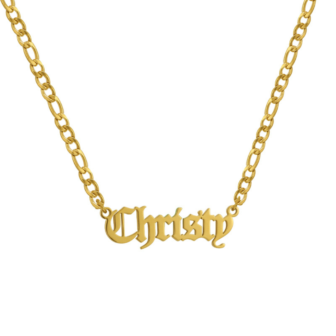 Custom/Personalized Nameplate Figaro Necklace Lee