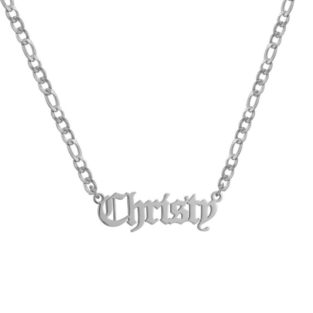 Custom/Personalized Nameplate Figaro Necklace Lee