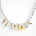 Custom/Personalized Bubble Letter Pearl Necklace Lee