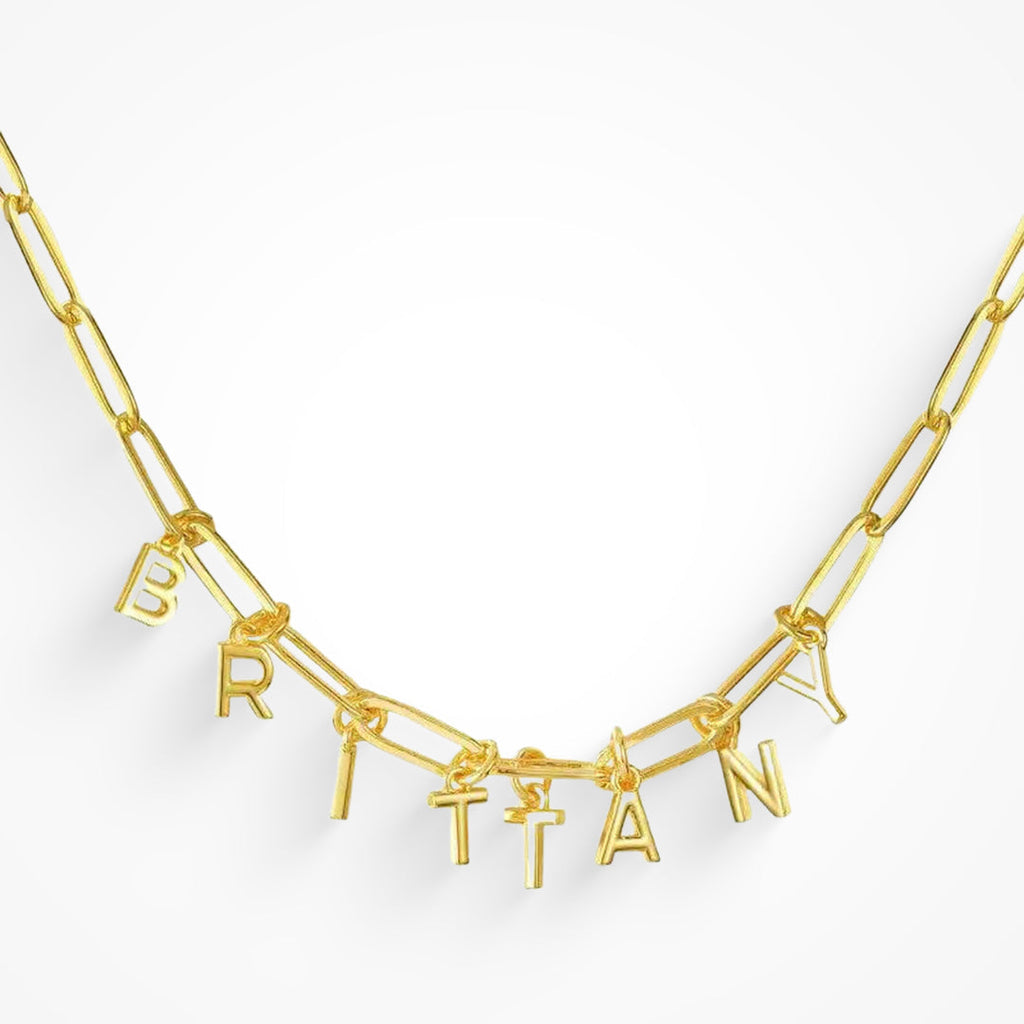 Custom/Personalized Link Letter Necklace Lee