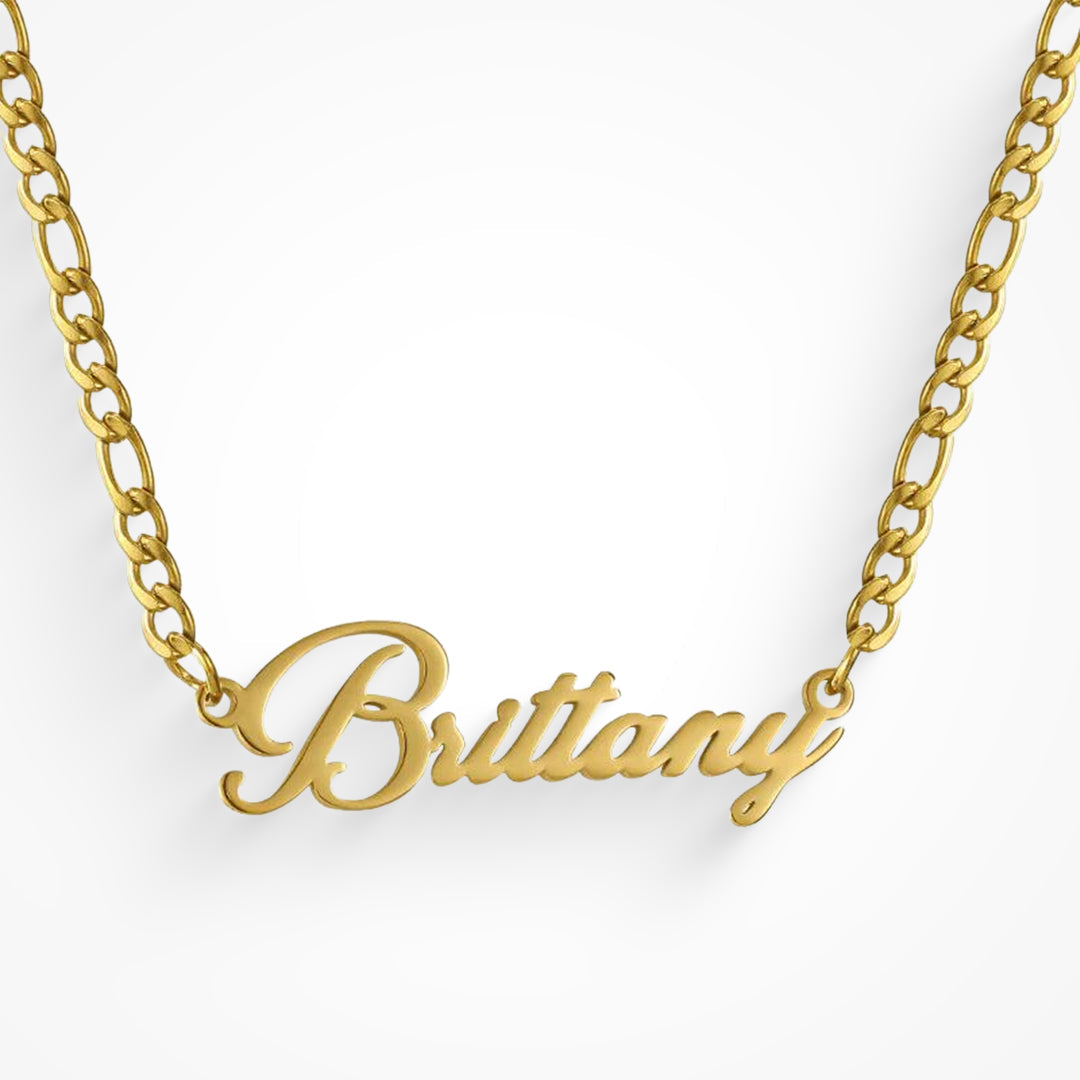 Custom/Personalized Nameplate Figaro Necklace Lee