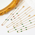 Fine Jewelry Non Tarnish Ankle White Gold Drip Zircon Women Stainless Steel Anklet My Store