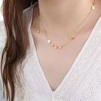 Hot Sale Classic Stainless Steel Beaded Five Pointed Star Necklace Multi Star Necklace for Women Girl My Store