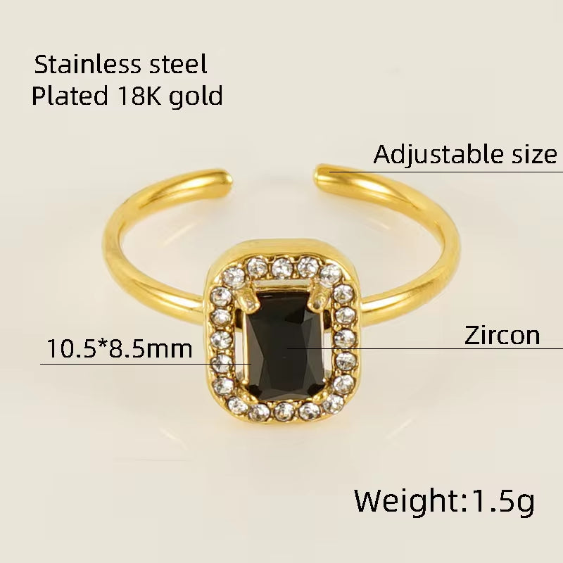 Personality Opening Adjustable 18K Stainless Steel Jewelry Hypoallergenic Ring My Store