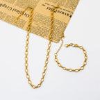 Waterproof Adjustable O-Link Chain Bangles 18K Gold Plated Stainless Steel Lobster Clasp Bracelet My Store