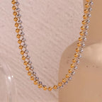 Stainless Steel Bead Necklace Waterproof Gold Plated Jewelry anti Tarnish Chain Necklace Choker My Store