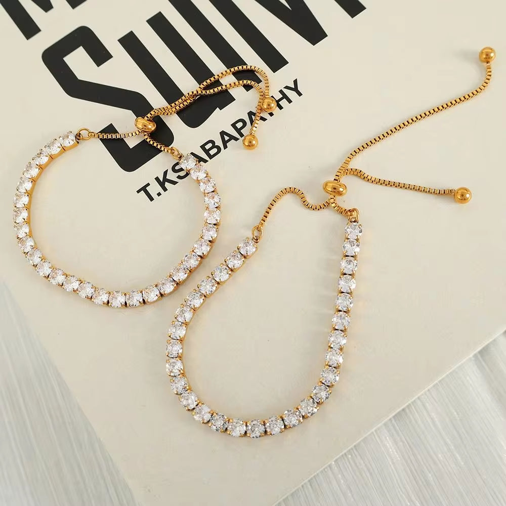 JEWELRY SL17 Wholesale Fashion Zirconia Bracelet Versatile Sweet Cool Style Hand Jewelry Niche Designs My Store