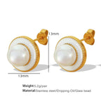 JEWELRY EH209 French Pearl Earrings Female New Fashion Temperament Senior Sense of Small Fragrant Wind Earrings My Store