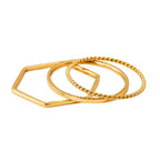 Ins Simple Stainless Seel 3 PCS Ring Women'S Fashion Finger Ring My Store