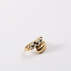 Wholesale 18K Gold Plated Black White Plaid Binding Stainless Steel Rings for Women My Store
