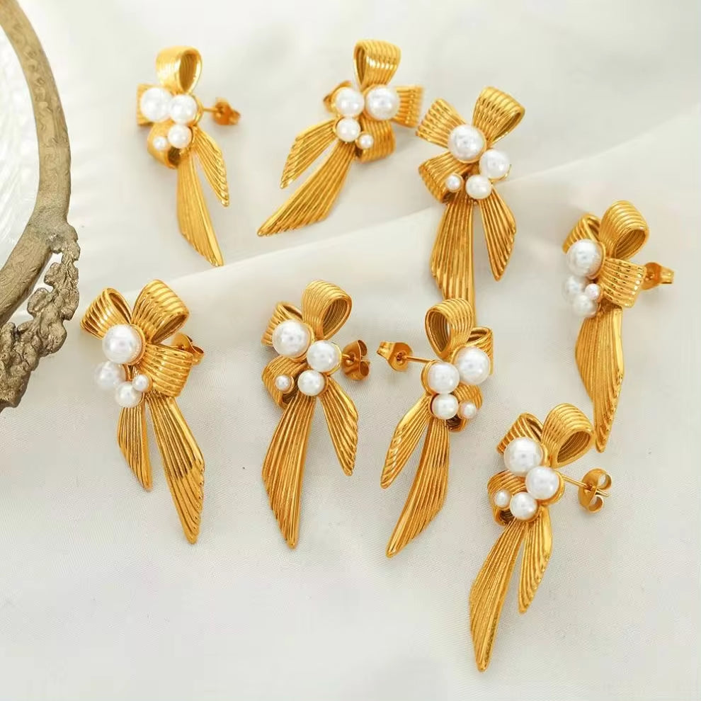 JEWELRY EH263 Fashion Texture Three-Dimensional Oval Earrings Simple Versatile Earrings for Women My Store