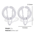 JEWELRY EH272 Simple and Compact No Ear Hole Ear Clip Female Stainless Steel Fashion Sense Ear Bone Clip My Store