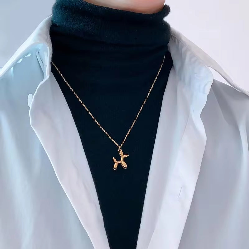 Fashion Jewelry Trendy 18K Gold Plated Stainless Steel Dog Chains Necklace for Women Mom Gifts My Store