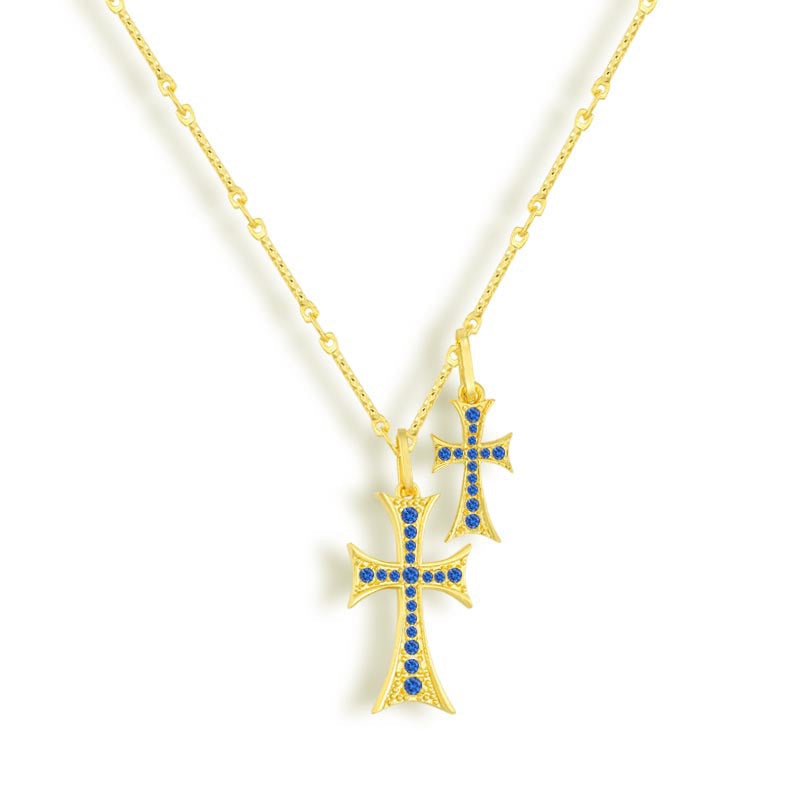 Double Cross Me Necklace Xiha