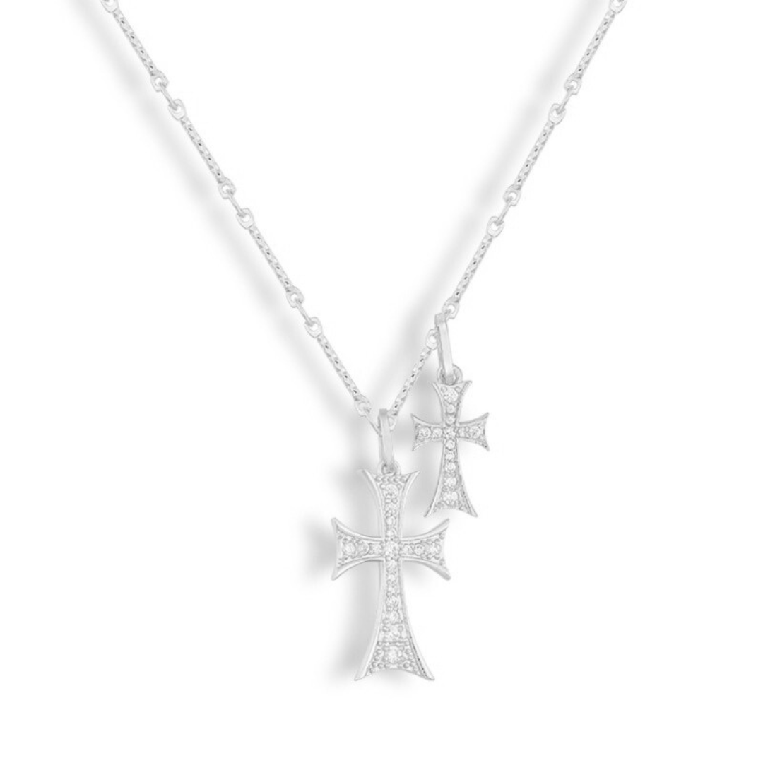Double Cross Me Necklace Xiha