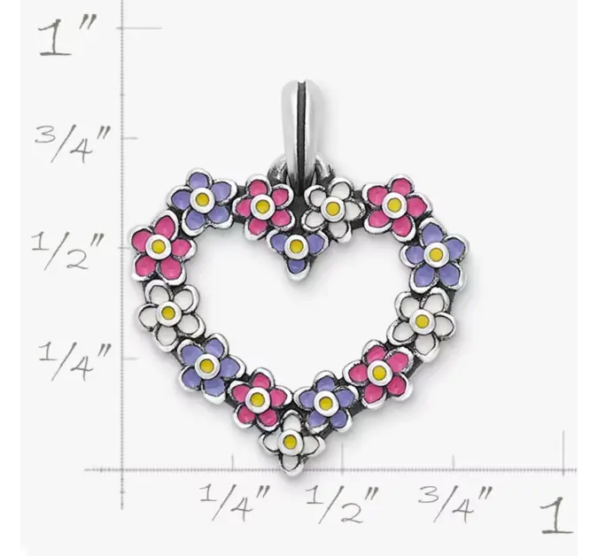 Enamel Floral Heart Wreath Pendant James Avery