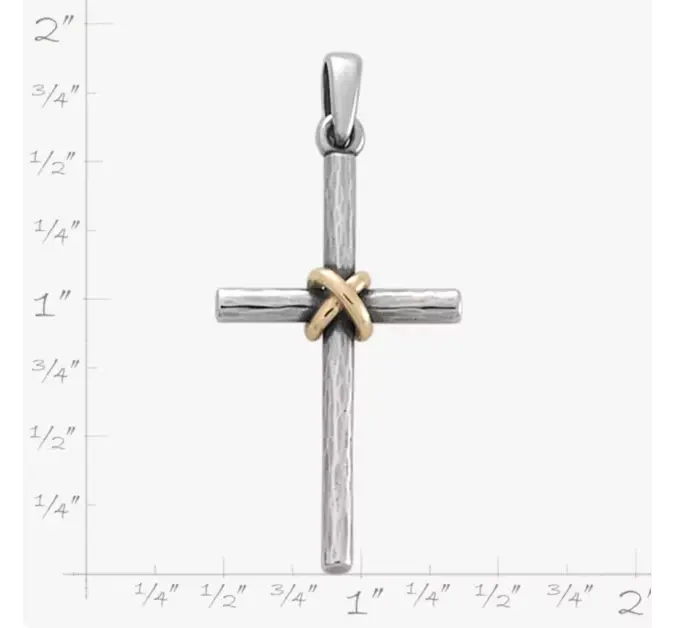 Forged Cross Pendant with Gold Wrap James Avery