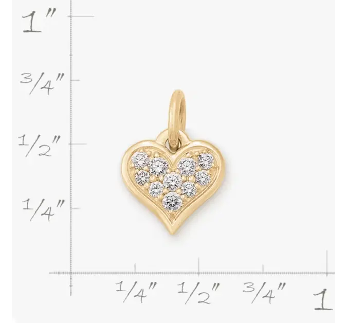 Delicate Pave Diamond Heart Pendant James Avery