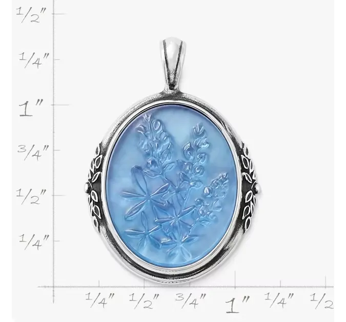 Sculpted Bluebonnet Layered Gemstone Pendant James Avery