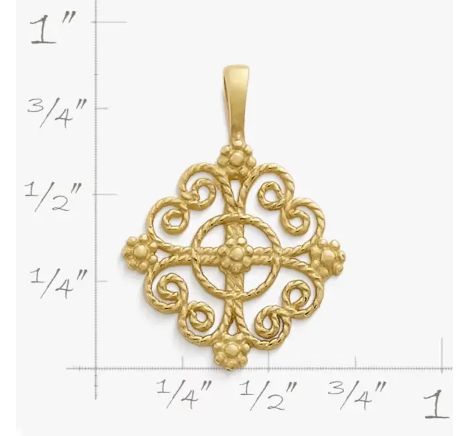Twisted Wire Lacy Cross Pendant James Avery