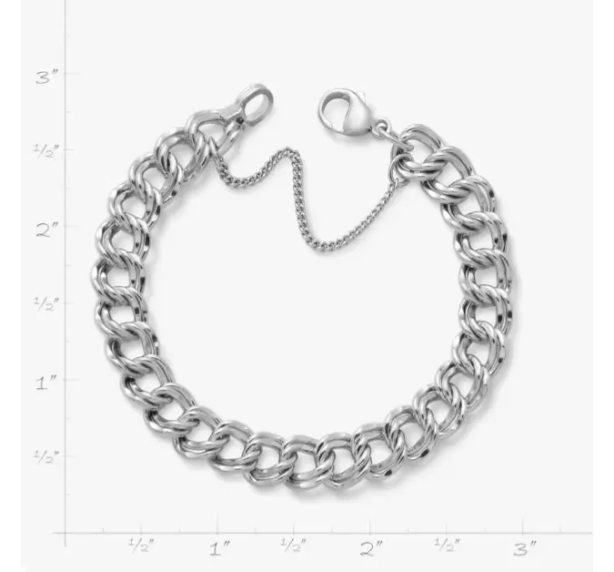 Heavy Double Curb Charm Bracelet James Avery