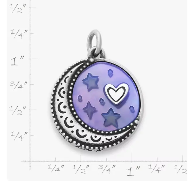 To the Moon and Back Sculpted Layered Gemstone Pendant James Avery