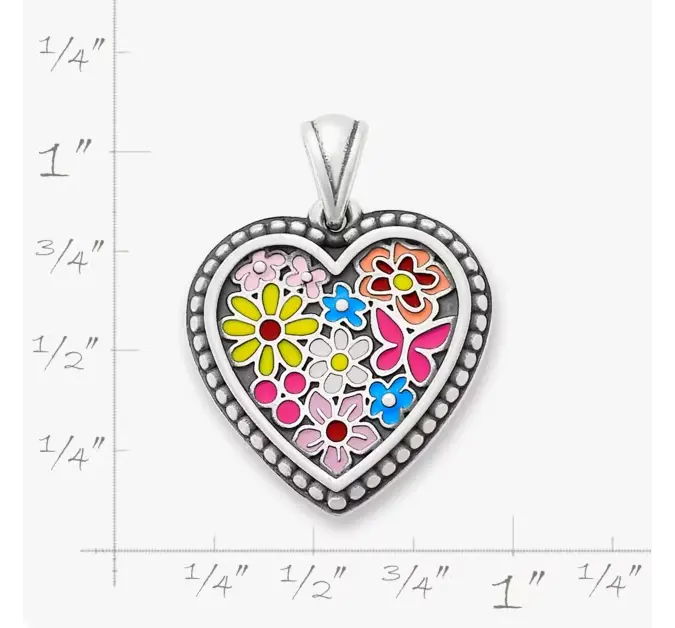 Enamel Floral Heart Pendant James Avery