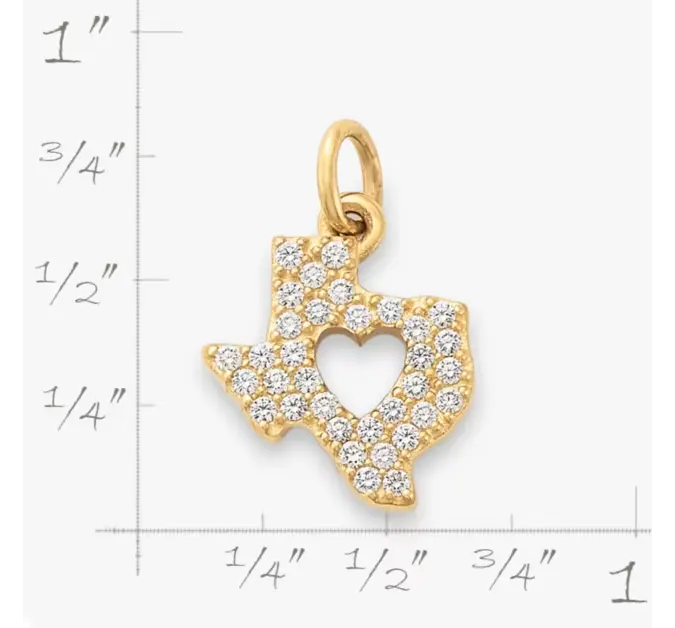 Pave Diamond Deep in the Heart of Texas Pendant James Avery