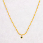 Wholesale Custom Stainless Steel Jewelry 18K PVD Gold Plated Oval Rice Bead Eyes Pendant Necklace for Women My Store