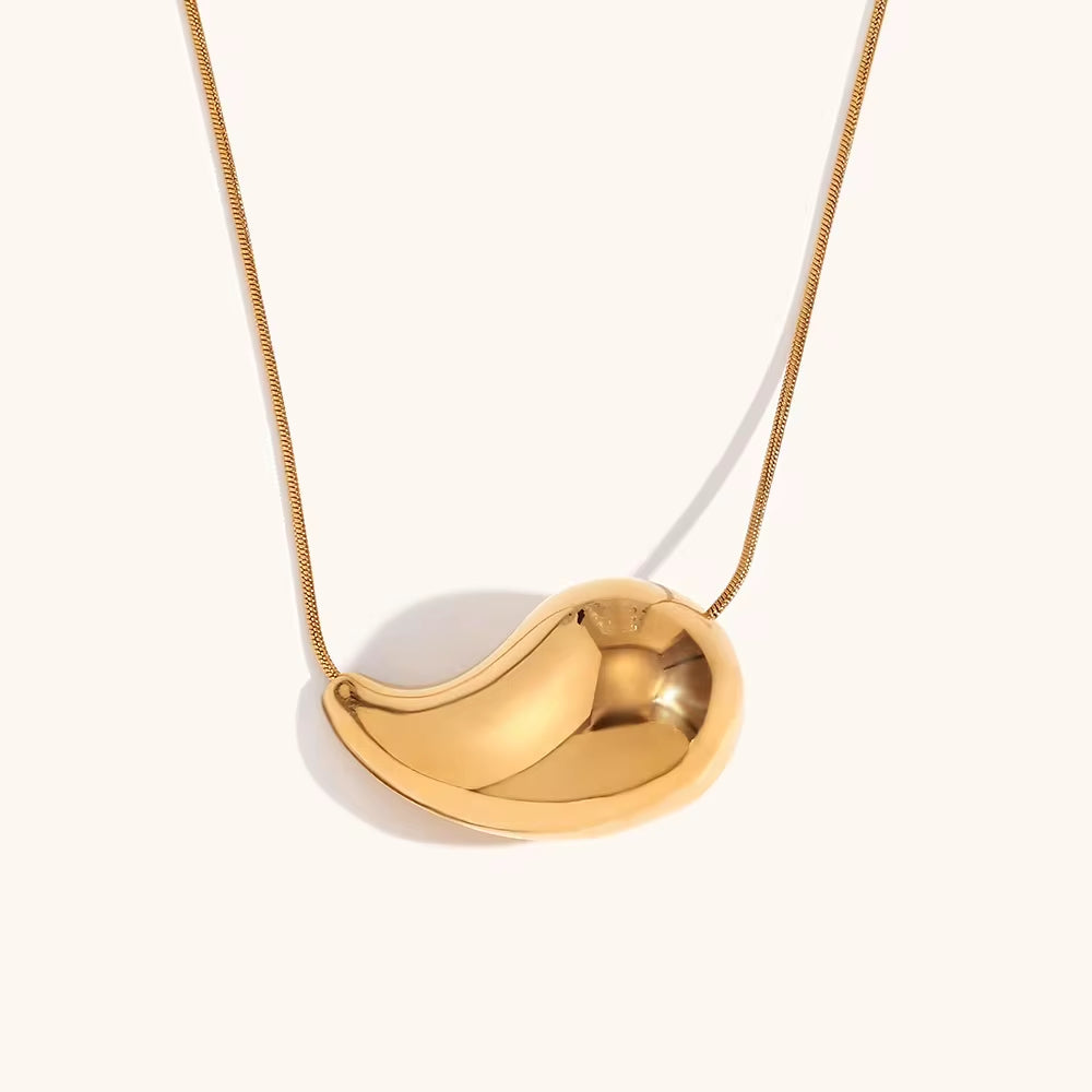 Drop Pendant Gold 18K Stainless Steel Chain Necklace Women Jewelry My Store