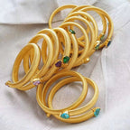 JEWELRY SZ17 Fashion Heart Bracelet Fashion Snake Bone Stretch Bracelet Stainless Steel Gold Plated Bangle My Store