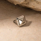 Stainless Steel Silver PVD Plated Geometric Fashion Jewelry Rivet Finger Ring Minimalist Jewelry My Store