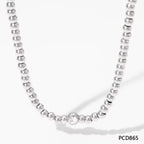 Minimalist 4Mm Beads Charm Necklace Tarnish Free Bead Chain Bracelet Necklace Jewelry Set for Women My Store