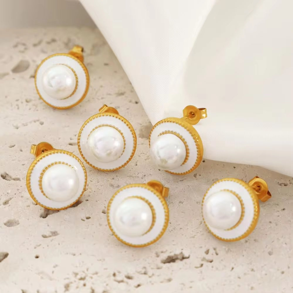 JEWELRY EH209 French Pearl Earrings Female New Fashion Temperament Senior Sense of Small Fragrant Wind Earrings My Store
