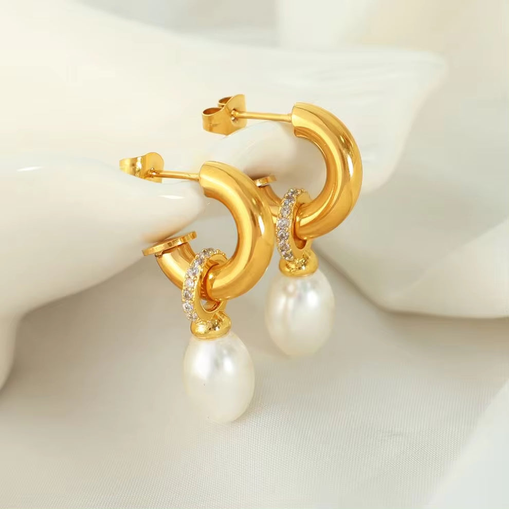 JEWELRY EH206 High Quality Cheap Price French Vintage C-Shape Geometric Earrings Gumdrop Earrings My Store