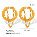 JEWELRY EH272 Simple and Compact No Ear Hole Ear Clip Female Stainless Steel Fashion Sense Ear Bone Clip My Store