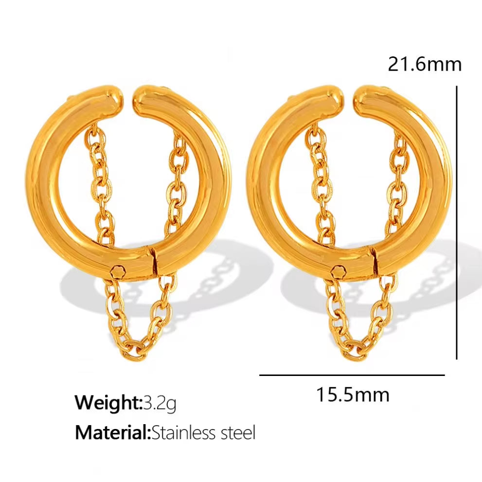 JEWELRY EH272 Simple and Compact No Ear Hole Ear Clip Female Stainless Steel Fashion Sense Ear Bone Clip My Store
