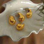 JEWELRY EH33-EH46 New Earrings for Women Water Drop Earrings Stainless Steel Plated 18K Gold My Store