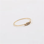 Ins Hot High End 18K Gold Plated Dainty Glass Rings for Women Trendy Jewelry My Store