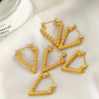 JEWELRY EH170-1 High Fashion Fashion Street Fashion Inverted Triangles Geometric Earrings round Patchwork My Store