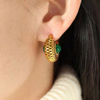 JEWELRY EH202 High Quality Cheap Price Vintage Mausoleum Hollowed Out Gold Earrings Earrings My Store