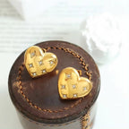 Fashion Jewelry Luxury Cubic Zirconia Stainless Steel 18K Gold Plated Love Heart Stud Earrings Charm Women My Store