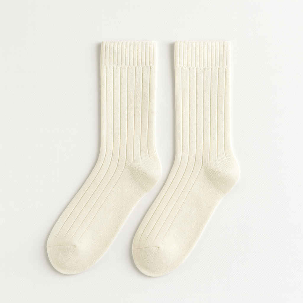 Essential Ribbed Crew Socks Lina