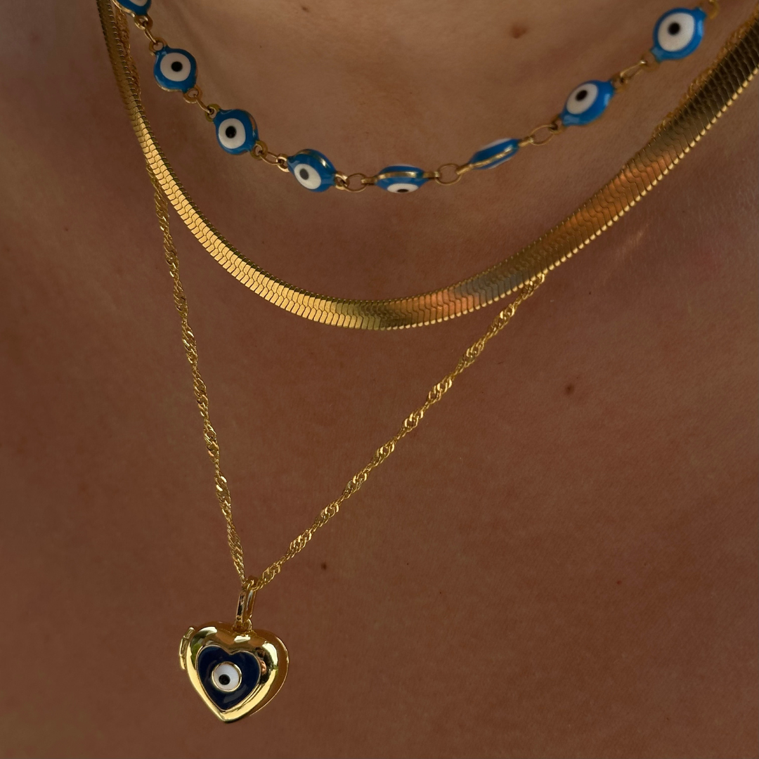 Evil Eye Locket Necklace Lee